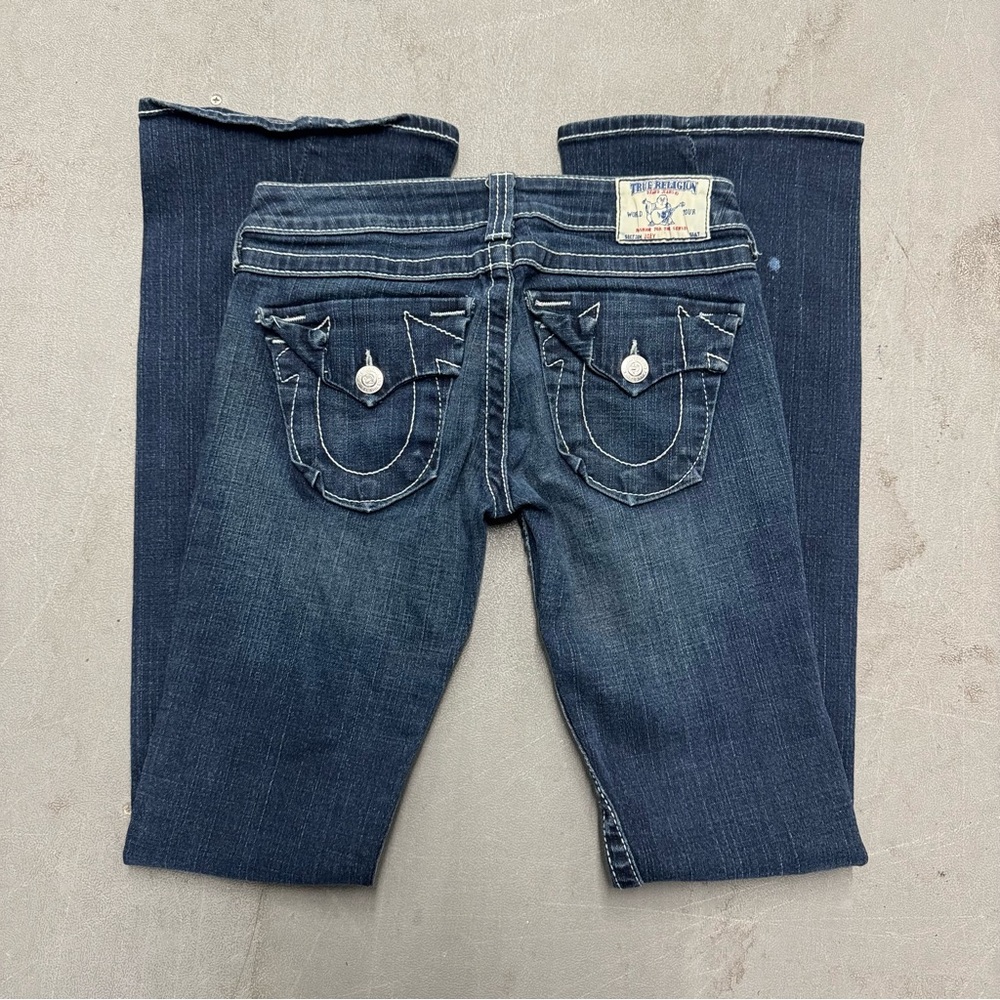 True Religion Blue Boot Cut Jeans Signature Style